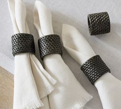 Tava Rattan Napkin Rings - Set of 4