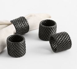 Tava Rattan Napkin Rings - Set of 4