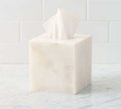 Open Box: Alabaster Tissue Box Cover - White