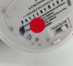 Open Box: Premium Flickering Flameless Wax Pillar Candle, Salt Washed (3"Diam x 6"H) - White