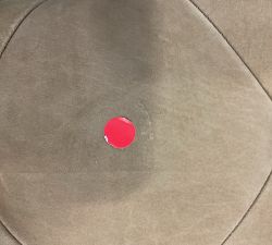 Open Box: Tufted Rectangular Leather Ottoman - Leather Nubuck Caramel