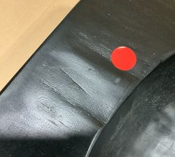 Open Box: Wooden Decorative Dough Bowl Tray - Black