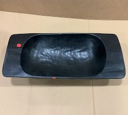 Open Box: Wooden Decorative Dough Bowl Tray - Black