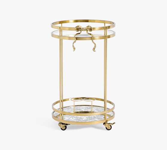 Pottery Barn LoveShackFancy Bow Bar Cart