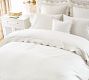 Scalloped Embroidered Percale Duvet Cover