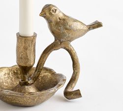 Brass Bird Candle Holder