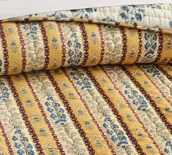 Quinn Striped Floral Quilt