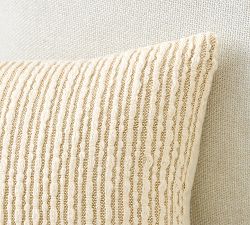 Textured Striped Filled Pillow