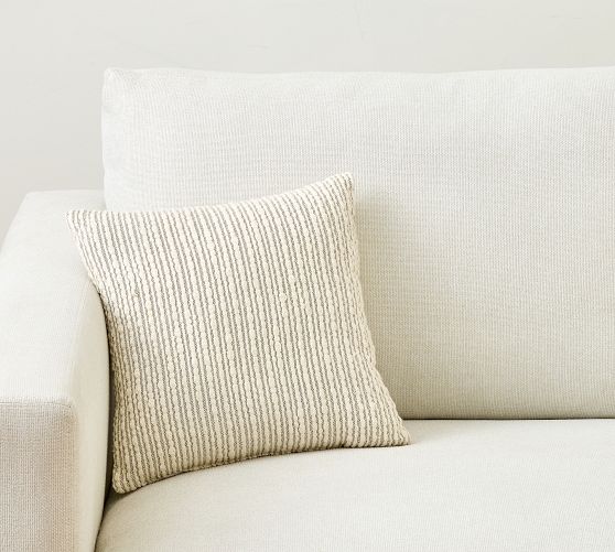 Mini Textured Striped Filled Pillow