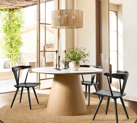 Ansel Round Quartz Dining Table (52") by Pottery Barn