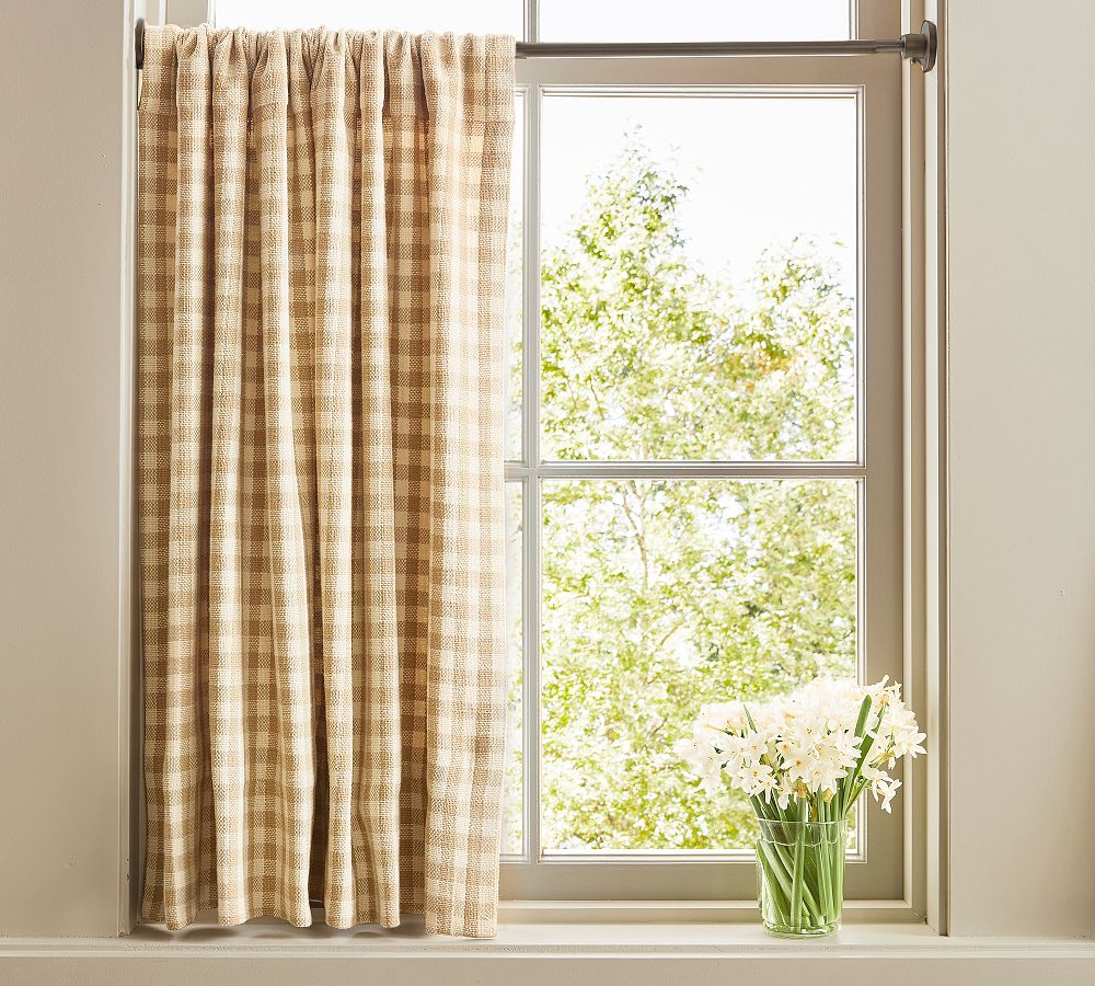 Blaine Check Café Curtain by Pottery Barn