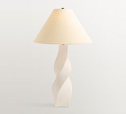 Matilda Ceramic Twisted Table Lamp (29")