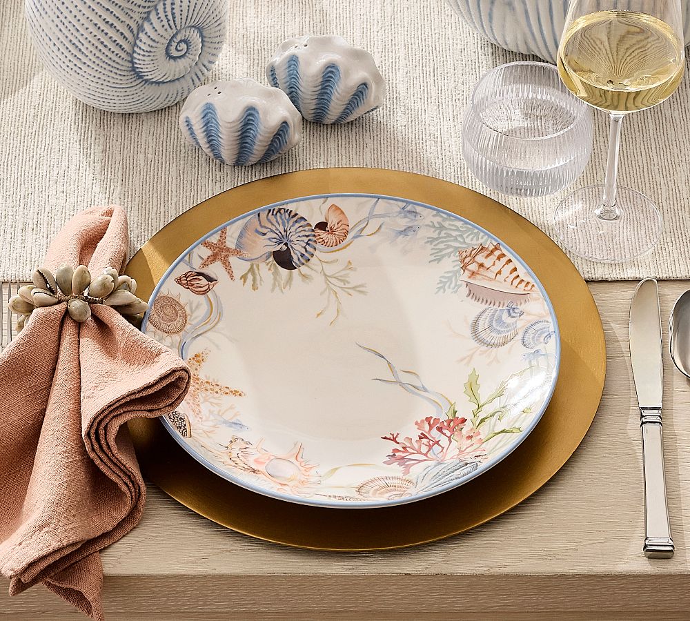 Enchanted Sea Stoneware Dinner Plates - Set of 4 by Pottery Barn