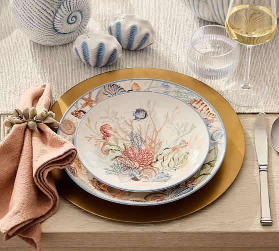 Enchanted Sea Stoneware Salad Plates - Set of 4