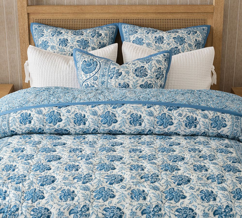 Jenny Reversible Quilt - Blue Multi, King/Cal. King