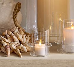 Malibu Glass Hurricane Candle Holder
