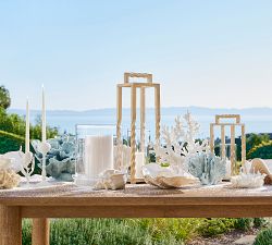 Malibu Glass Hurricane Candle Holder