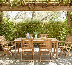 Reyes Teak Rectangular Outdoor Dining Table (59")