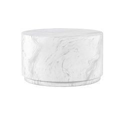 Myles Concrete Round Outdoor Coffee Table (32")