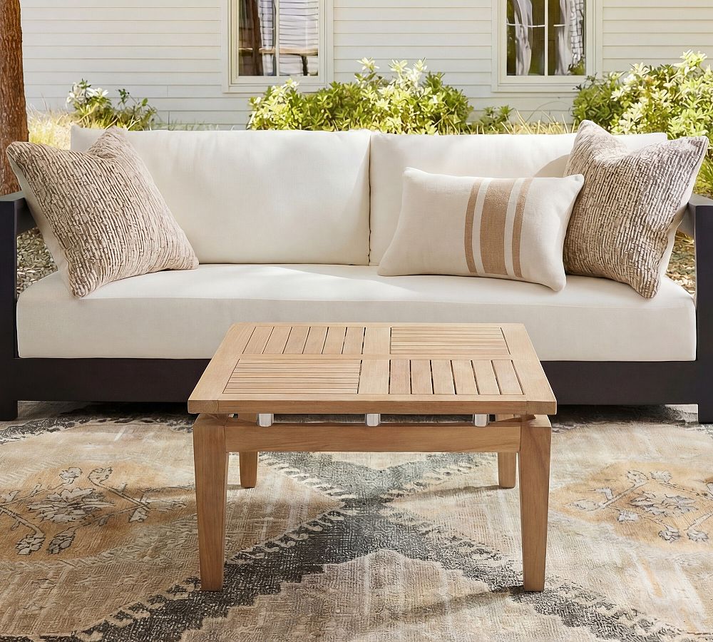 Miami Teak Square Outdoor Coffee Table (26") by Pottery Barn
