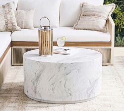 Myles Concrete Round Outdoor Coffee Table (32")