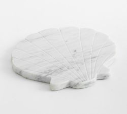 Figural Shell Marble Cheese Board