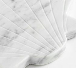 Figural Shell Marble Cheese Board