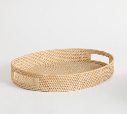 Tava Handwoven Oval Handled Tray