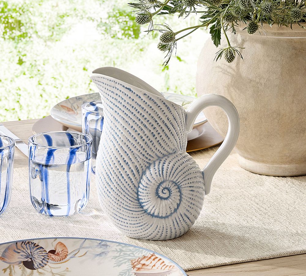 Enchanted Sea Stoneware Pitcher by Pottery Barn