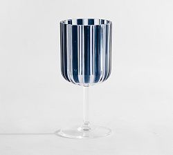 Montauk Stripe Outdoor Goblets - Set of 4