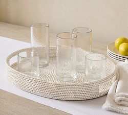 Tava Handwoven Oval Handled Tray