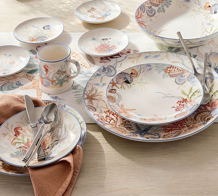 Enchanted Sea Stoneware Dinnerware Collection | Pottery Barn