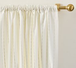 Isle Embroidered Striped Curtain