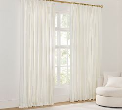 Isle Embroidered Striped Curtain