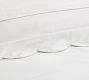 Scalloped Embroidered Percale Duvet Cover