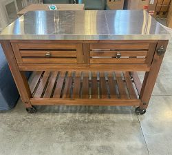 Open Box: Abbott Acacia Outdoor Kitchen Island (48") - Brown