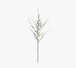 Open Box: Faux Peach Blossom Half Dozen Stems - White