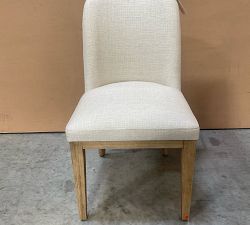 Open Box: Layton Upholstered Dining Chair - Basketweave Slub Oatmeal, Seadrift