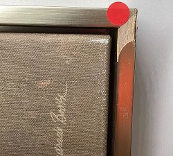 Open Box: Reflection Stream Framed Canvas (40" x 40") - Champagne