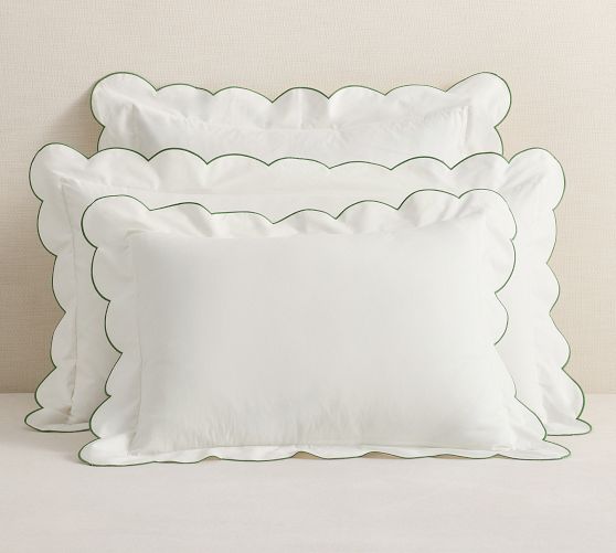 Scalloped Embroidered Sham