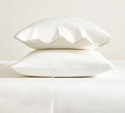 Scalloped Embroidered Pillowcases - Set of 2