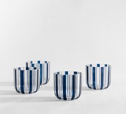 Montauk Stripe Outdoor Tumblers - Set of 4
