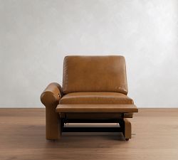 Build Your Own PB Comfort Modern Roll Arm Leather Reclining Sectional