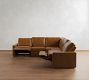 PB Comfort Modern Square Arm Leather Power Reclining L-Shaped Sectional (120")