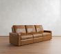 PB Comfort Modern Square Arm Leather Power Reclining Sofa (79"&ndash;112")