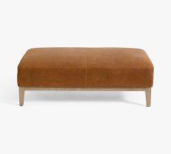 Edgewood Leather Ottoman