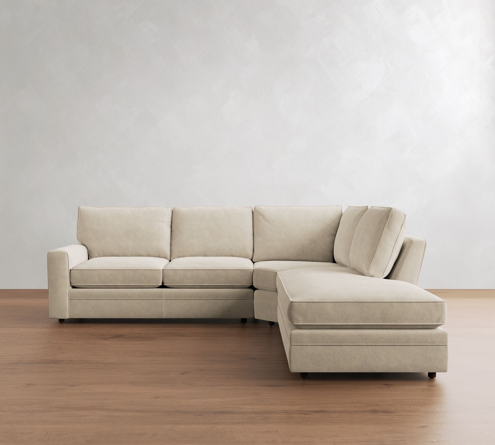 Pearce Square Arm Leather 3-Piece Bumper Sectional (120") - thumbnail 5