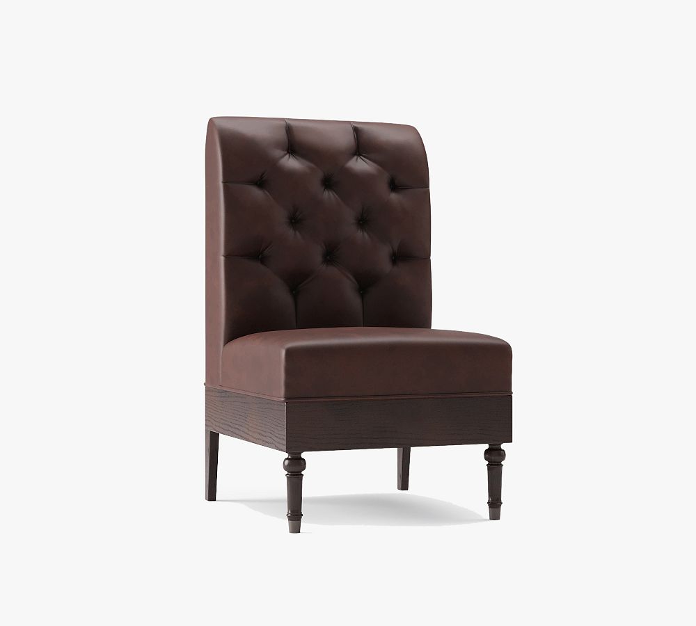 Hayworth Leather Banquette - 25" Single Seat by Pottery Barn