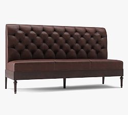 Hayworth Leather Banquette - 75" Triple Seat