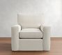 Pearce Square Arm Slipcovered Swivel Chair